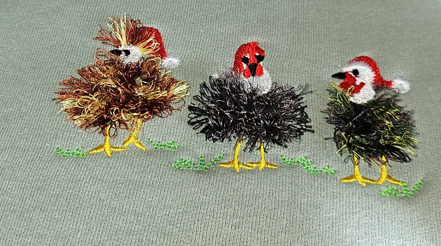 Christmas chhicken Santa Set of 3