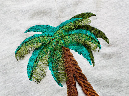 Fringed Palm Tree Split Side Seam
