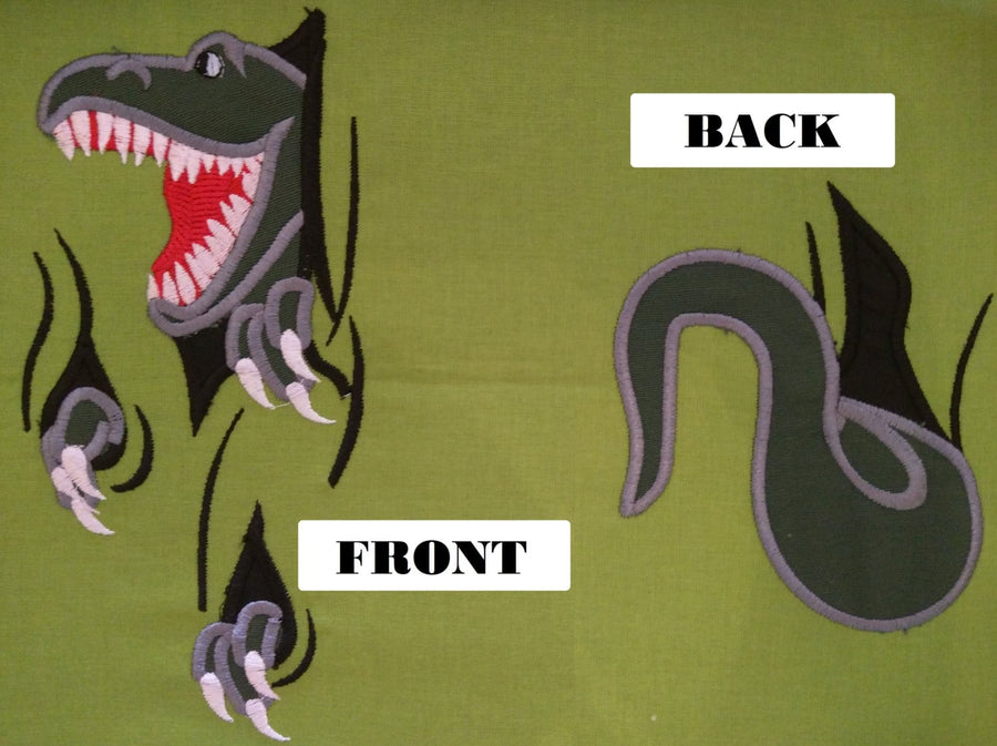 Front and Back T-Rex Applique