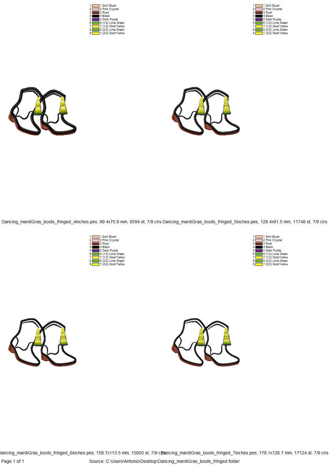 Dancing Mardi Gras Boots Festival Carnival