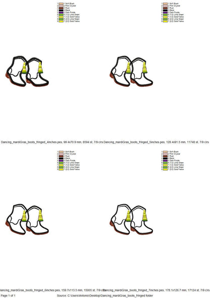 Dancing Mardi Gras Boots Festival Carnival