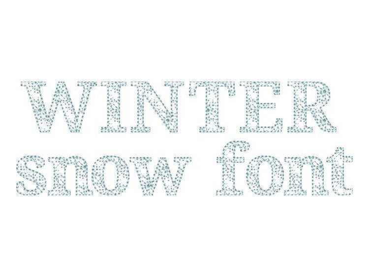 Winter Snowflake Block Font Light Stitch