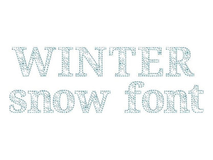 Winter Snowflake Block Font Light Stitch