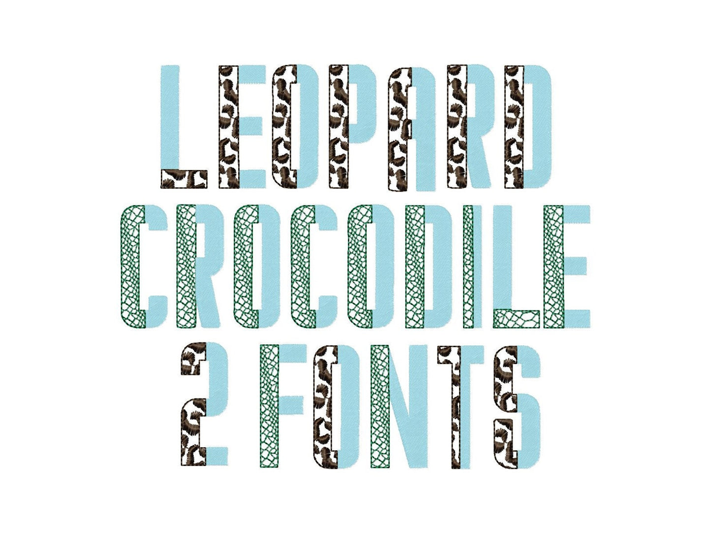 Duo Split Patterned Font Set of 2