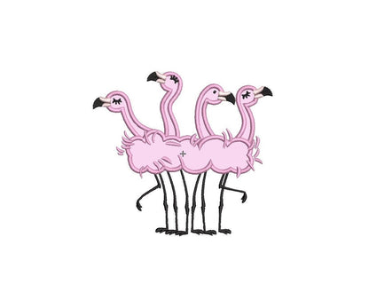 Flamingo Applique Flock of 4