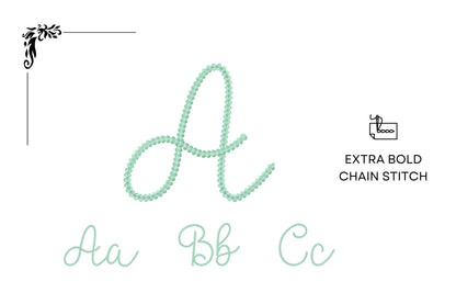 Extra Bold Chain Stitch Handwritten Script Font