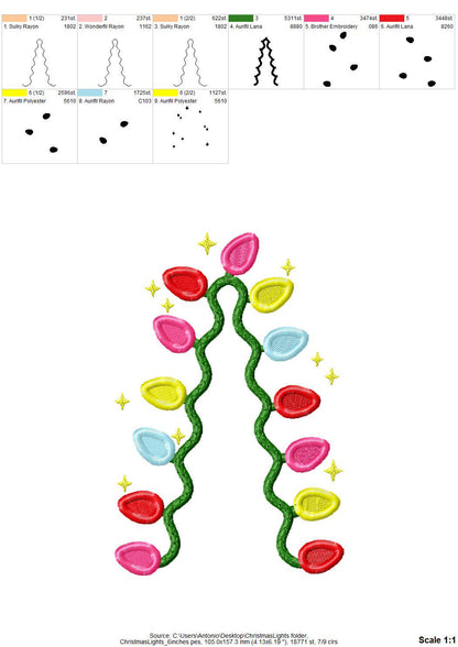 Christmas Lights Split Side Seam