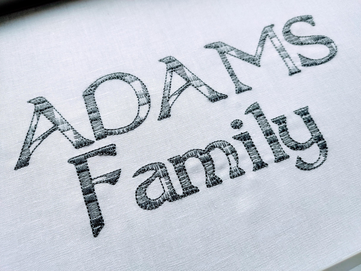 Buffalo Plaid Light Stitch Font Adams