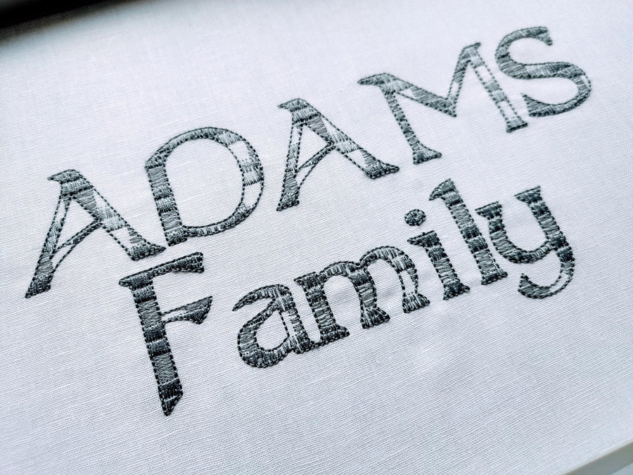 Buffalo Plaid Light Stitch Font Adams