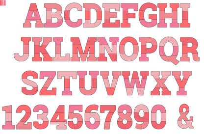 Open Edge Raggedy Applique Font
