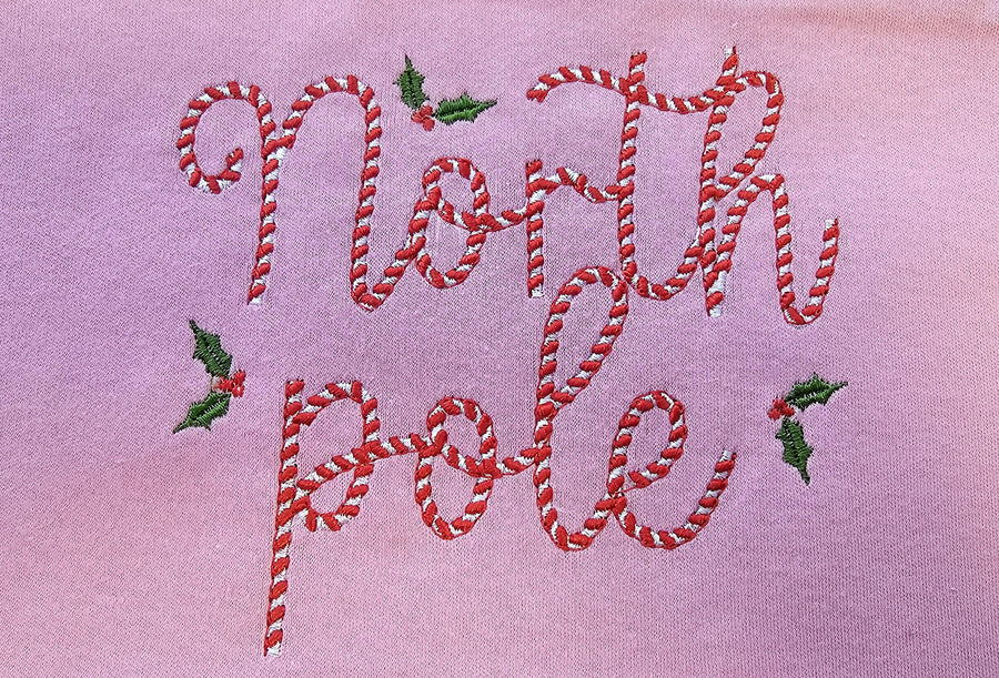 Christmas Candy Cane Striped Font
