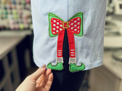 Christmas Elf Bow Split Side Seam