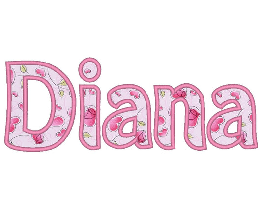 Diana Monogram Font Applique