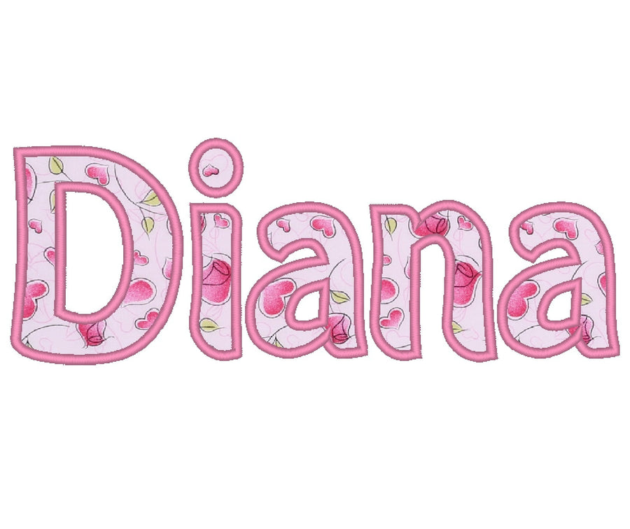 Diana Monogram Font Applique