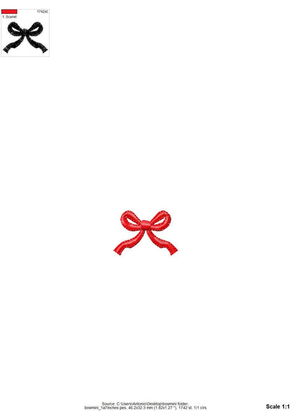 Mini Bow Satin Stitch