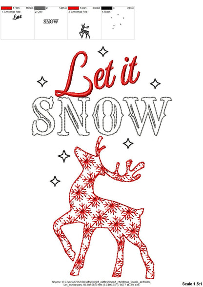 Let It Snow Saying with Deer