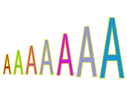 Narrow Faux Chenille Block Font