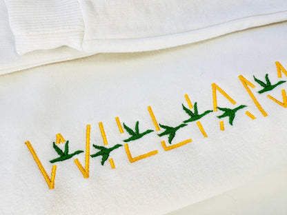 Satin stitch Mallard Font block type alphabet monogram machine