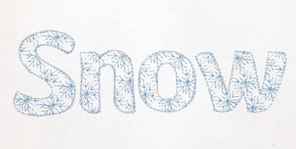 Snowflake Patterned Christmas Font
