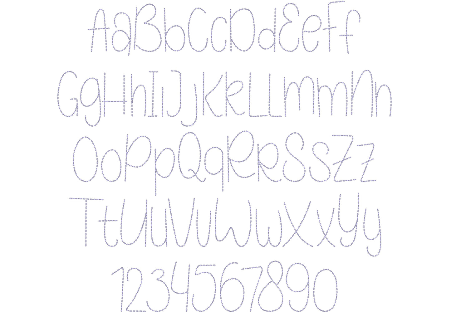 Hand Stitch Effect Font