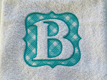 Embossed Towel Bold Monogram Font