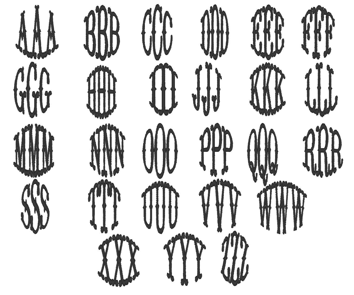 Awesome Fishtail Circle Monogram Font