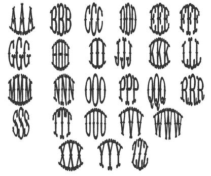 Awesome Fishtail Circle Monogram Font