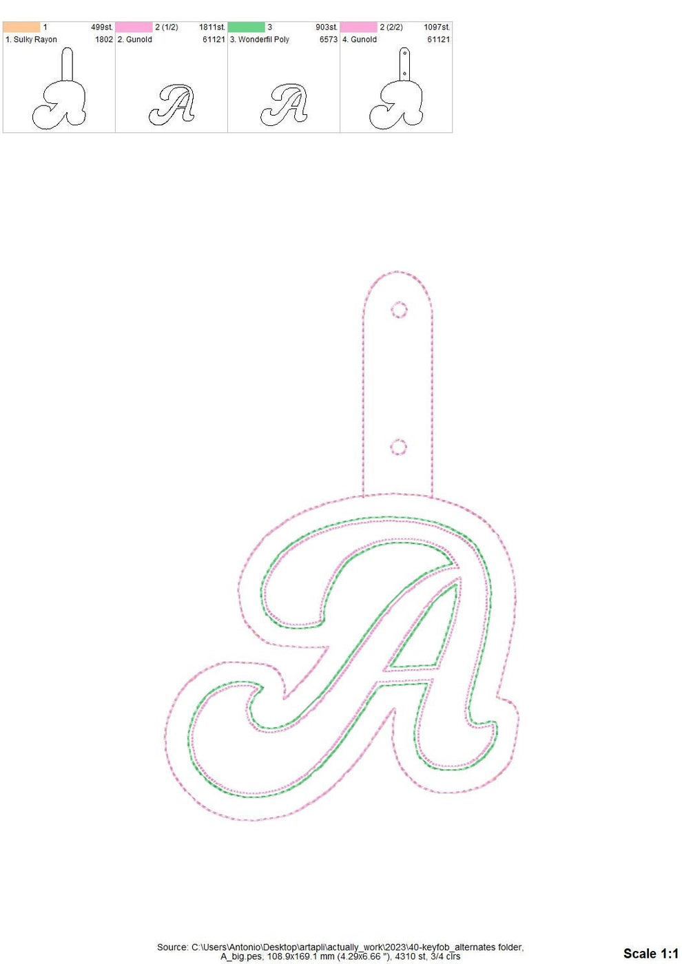 Puffy foam key fob snap tab gift idea monogram alphabet letters A-Z ...