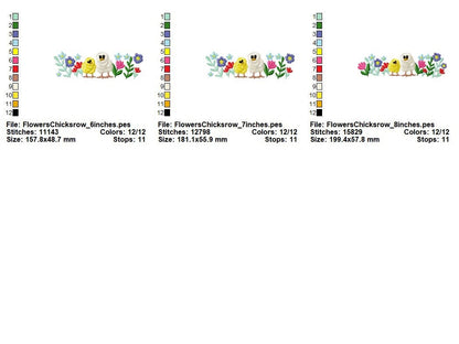 Floral Border Row Fringed Chick