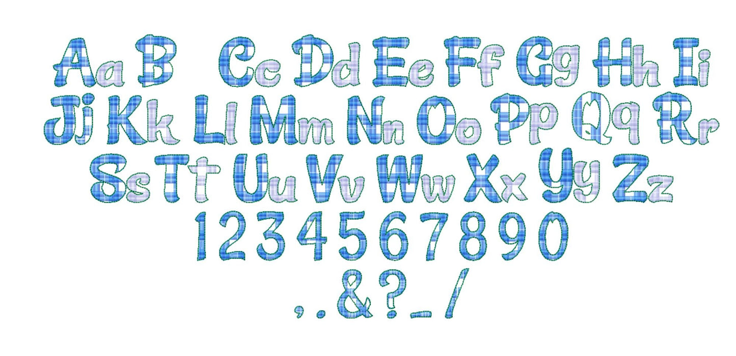 Tartan Plaid Fun Font