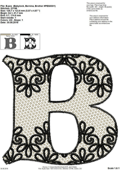 Delicate Lace Split Monogram Font