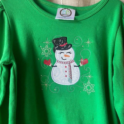Sparkling Snowman Applique