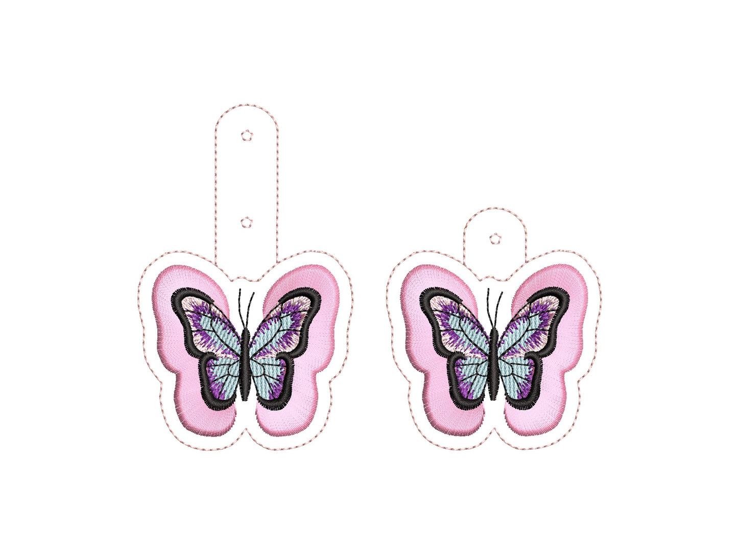 Fringed Butterfly Wings Keychain