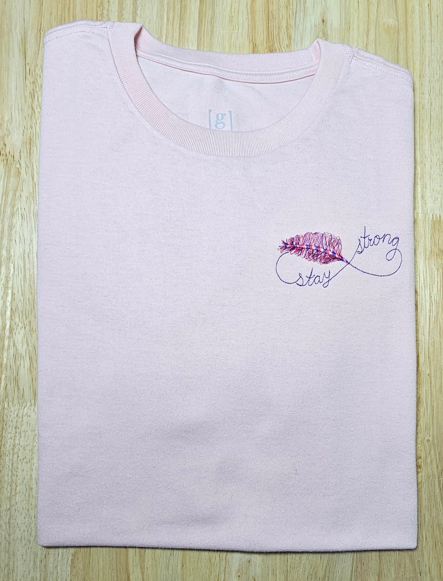 Stay Strong Fringed Feather machine embroidery designs bold Saying