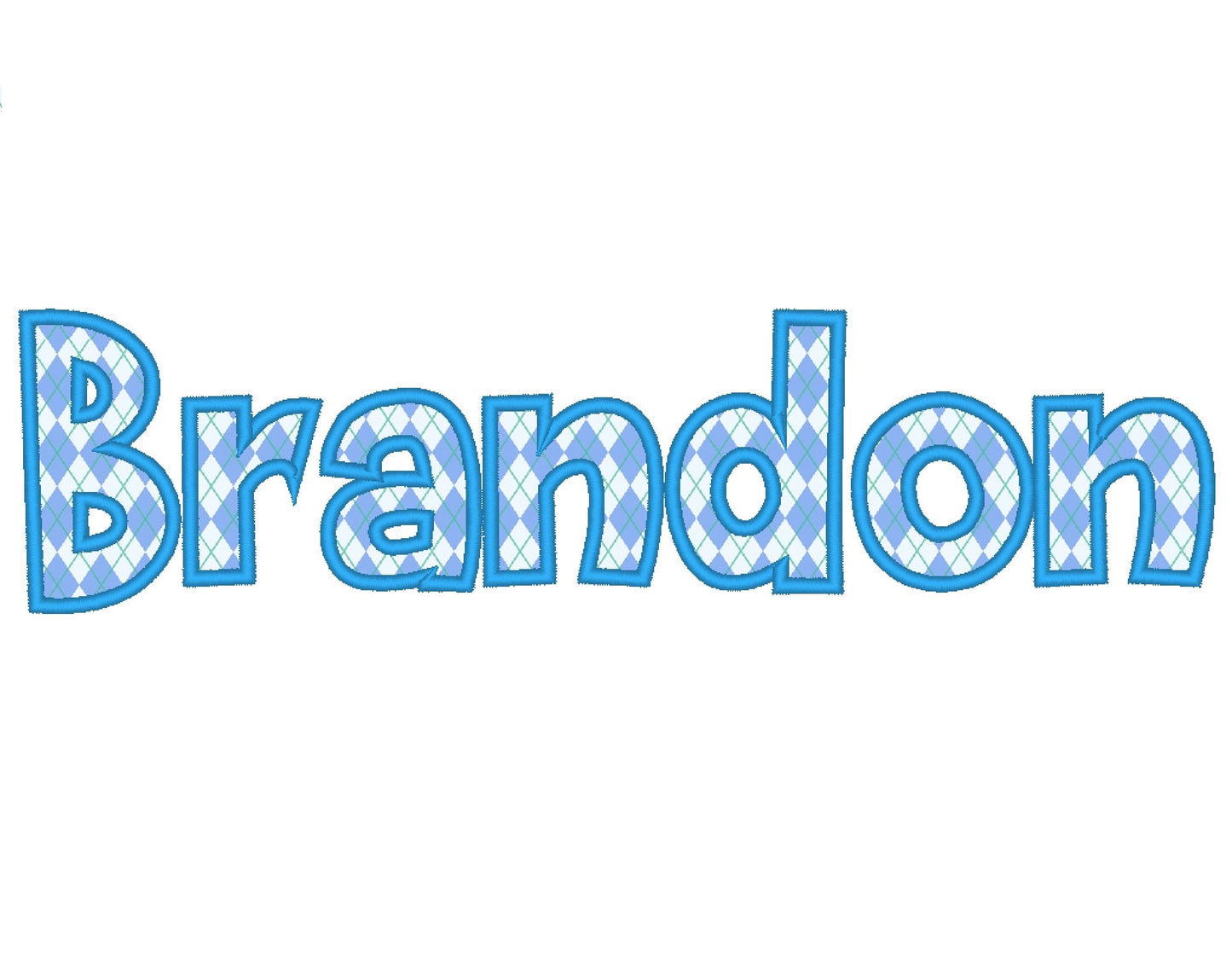 Boys Font Applique Brandon