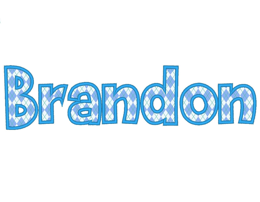Boys Font Applique Brandon