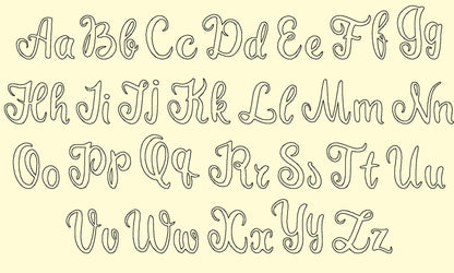 Raggedy Edge Applique Font Becky