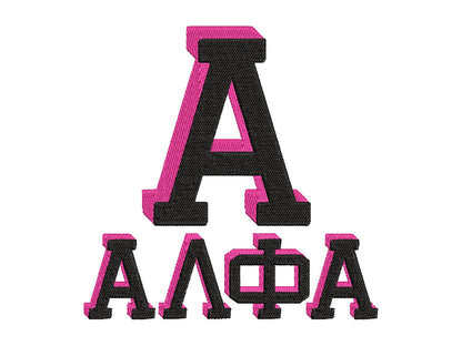 Varsity Block Shadow Sororities Greek Font