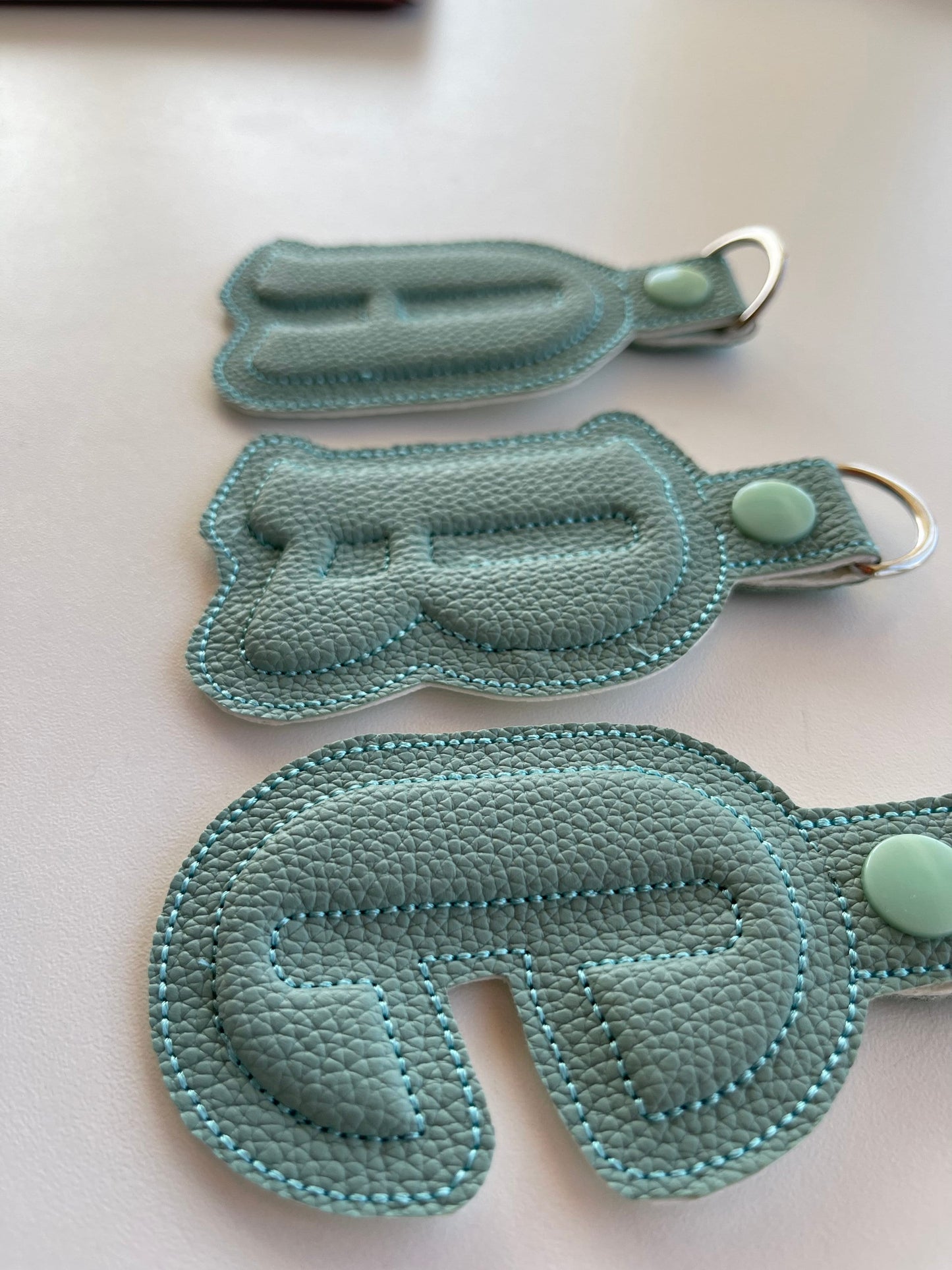 Puffy Puff Foam Monogram Keychain ITH