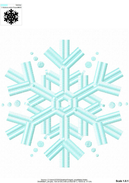 Fringed Snowflake Set of 6