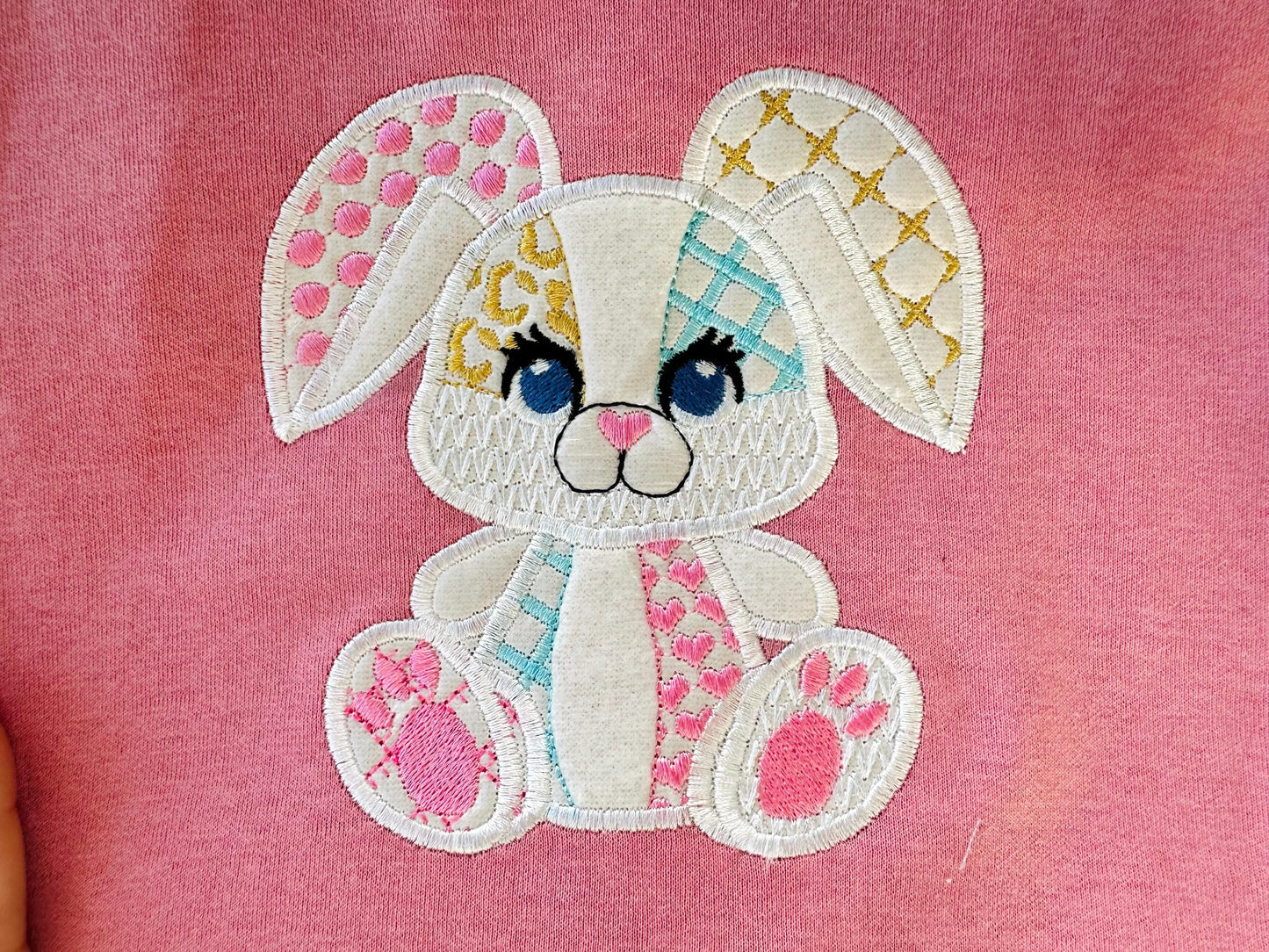 Patchwork Bunny Baby Toy Applique