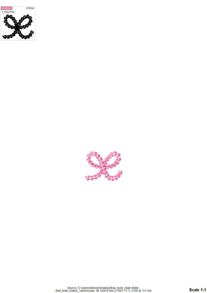 Chain Stitch Bow Set of 4