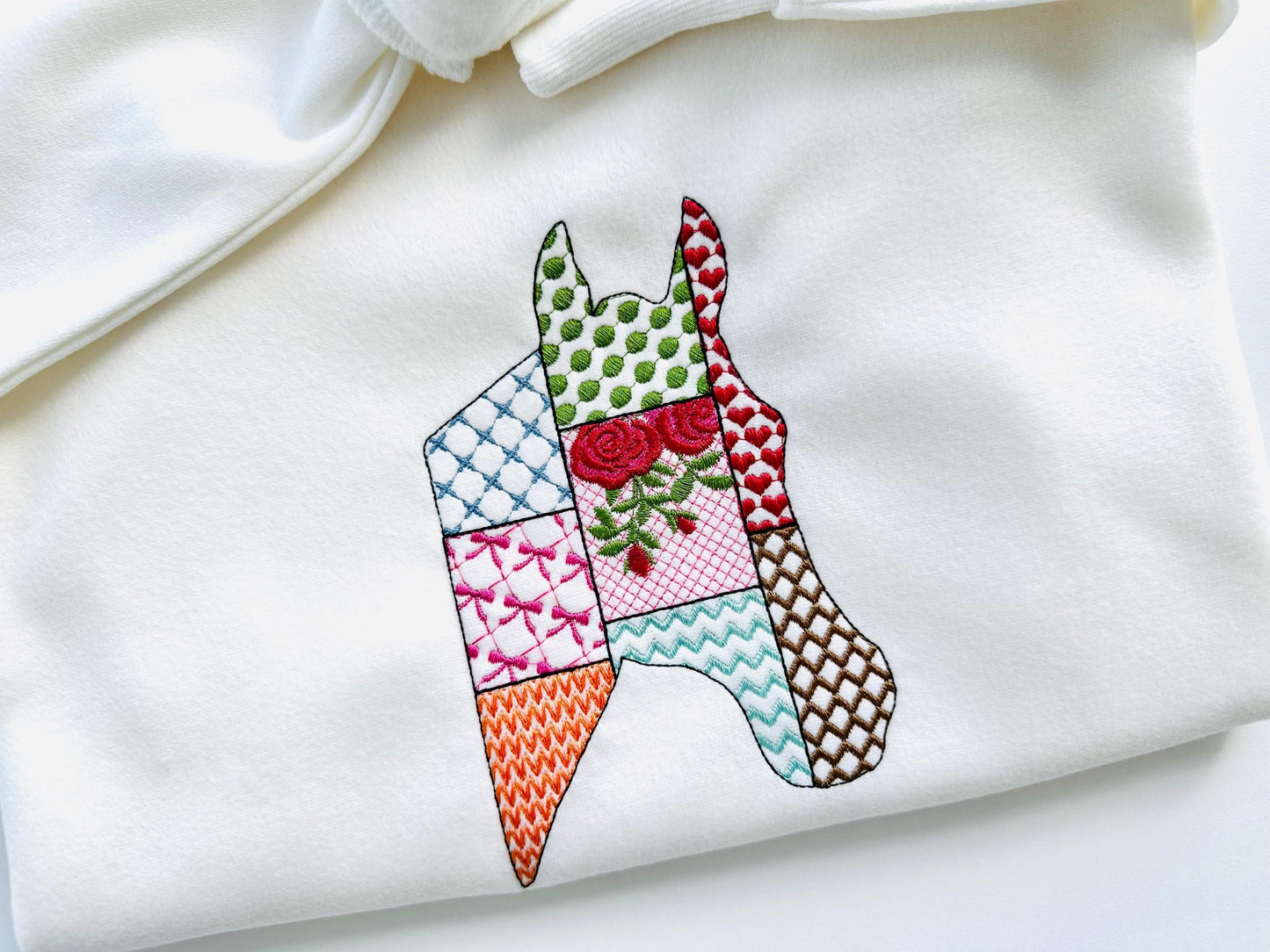 Patchwork Horse face Farm animal patterned Horse head silhouette