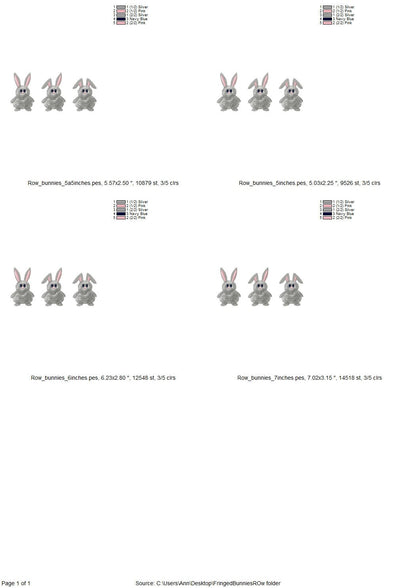 Little Fringed Bunny 3 in a row