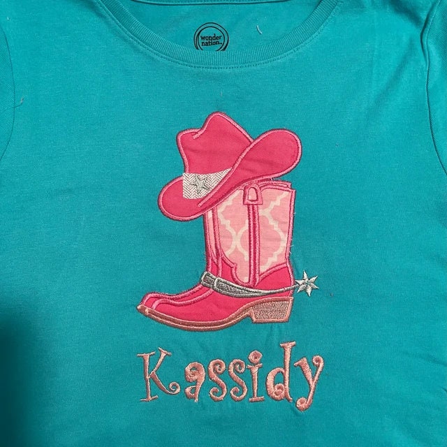 Cowboy Boots and Hat Applique