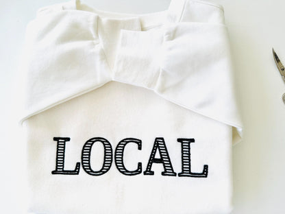 Block Striped Font Satin Stitch