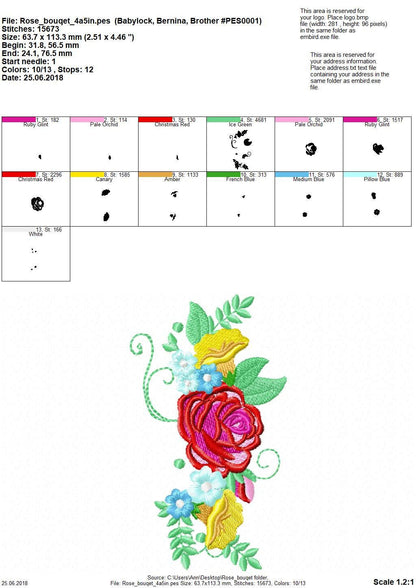 Shabby Chic Floral Rose Bouquet