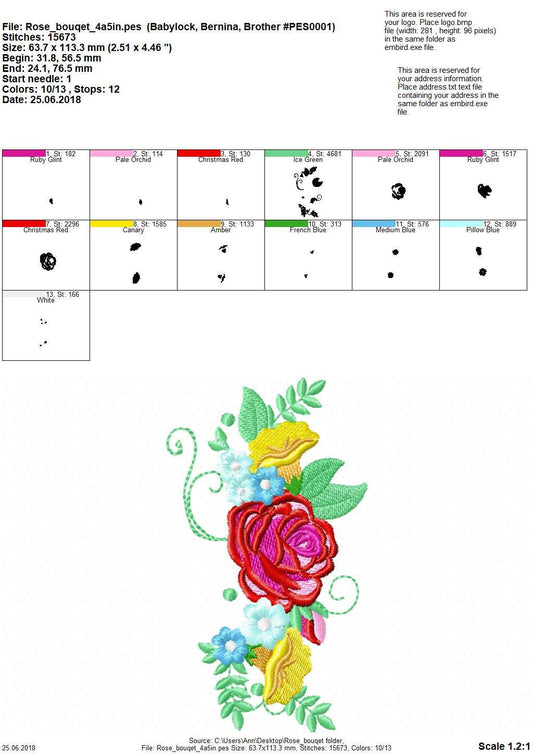 Shabby Chic Floral Rose Bouquet