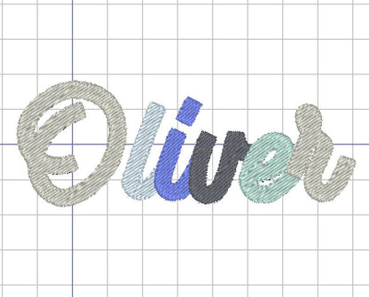 Fill Stitch Handwritten Font Oliver