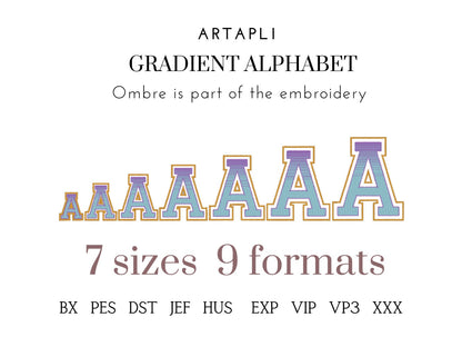 Iridescent 2-Color Sororities Varsity Greek Font Applique